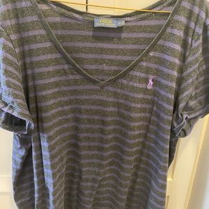 Polo Ralph lauren striped tee. GUC. Women’s XL
